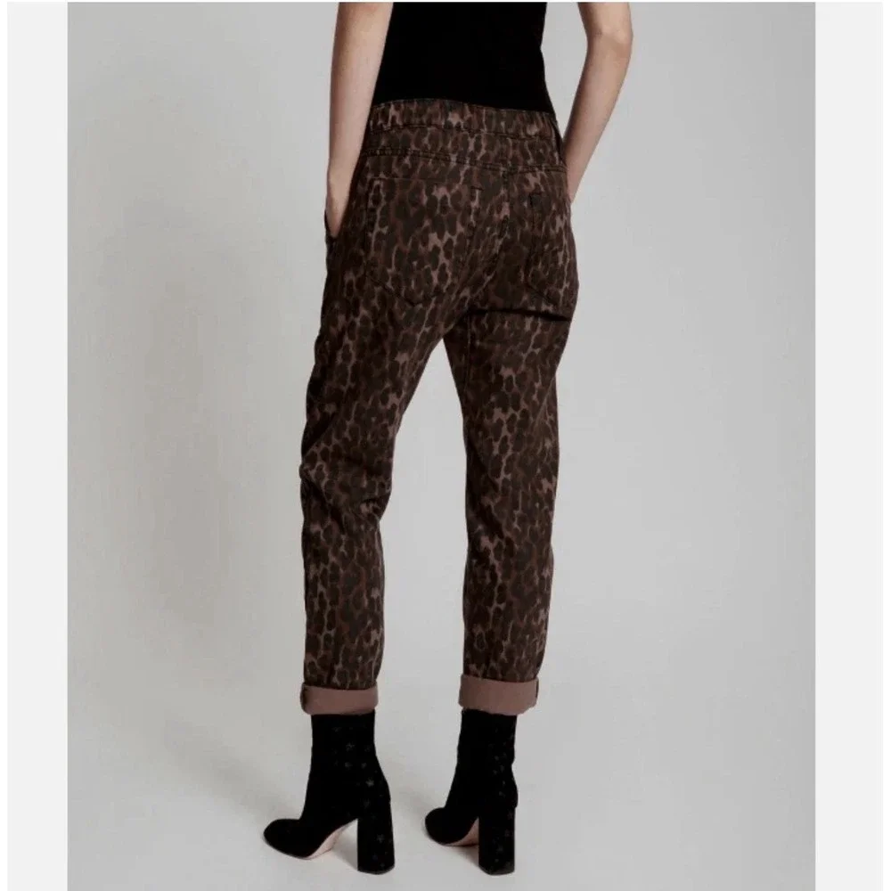 NWT OneTeaspoon Pants Sz XS Bronze Leo B Leopard  Shabbies Cotton Elastic Waist - Picture 2 of 16